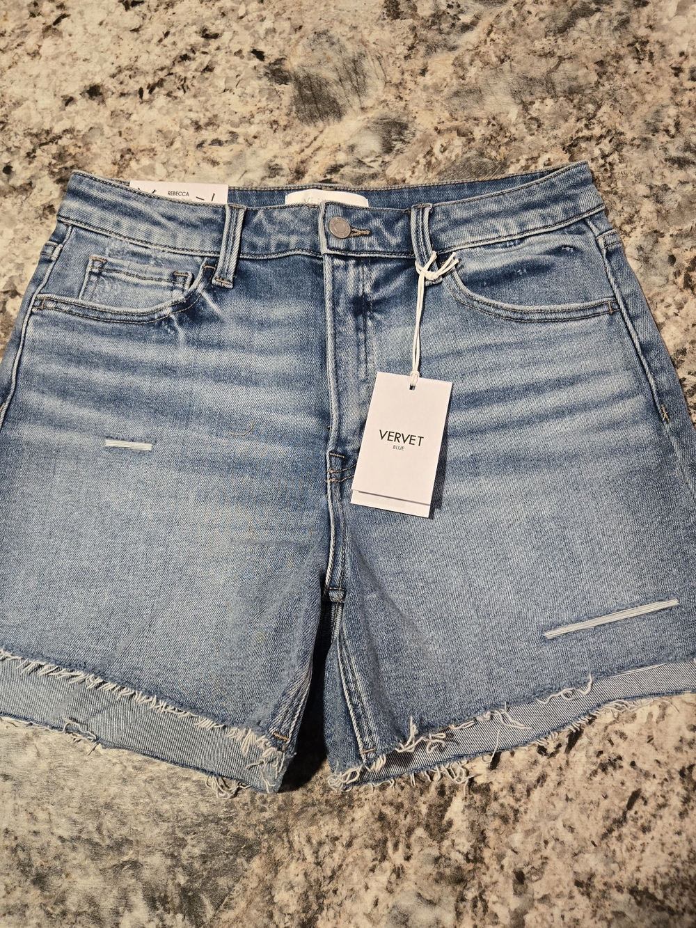Vervet- Distressed Denim Jean Shorts